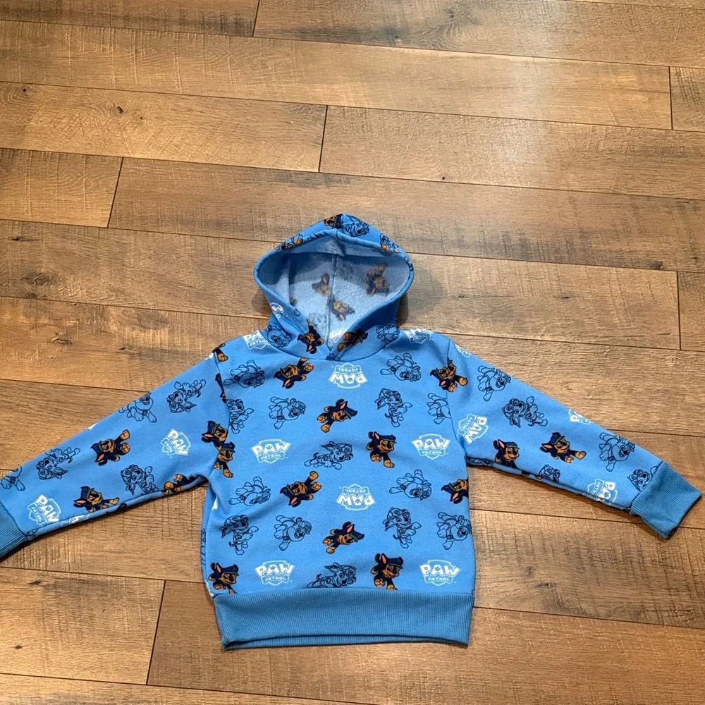 Paw Patrol Sky Blue Hoodie with Character Prints - Picture 1 of 3
